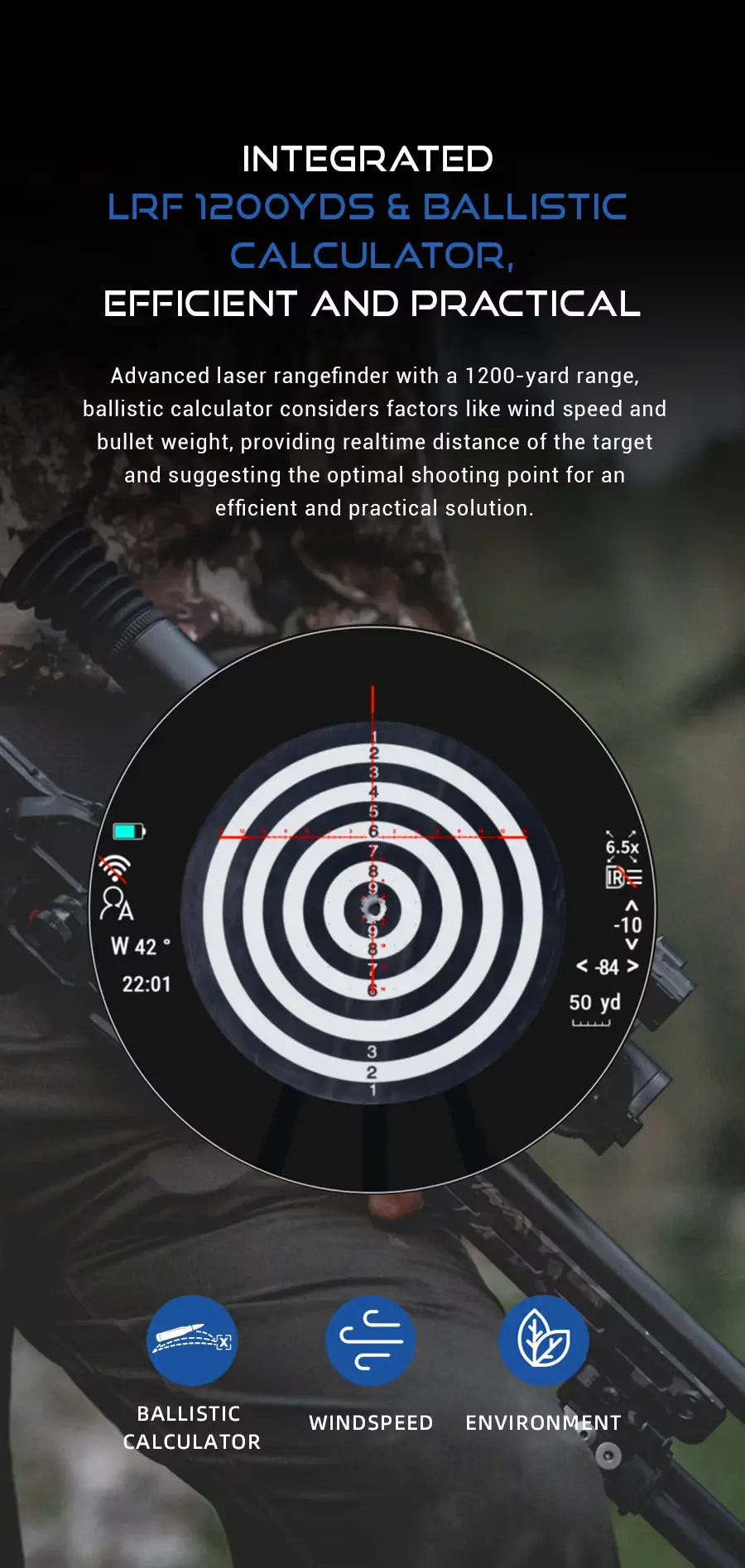 DS37-LRF Night Stalker 4K Scope with Laser Rangefinder, IR & Wi-Fi