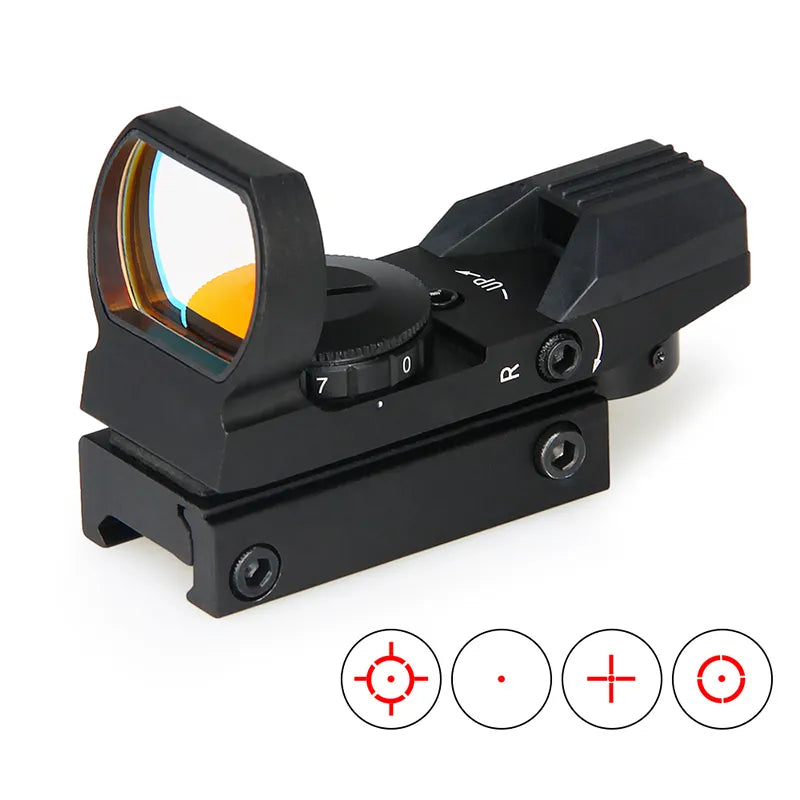 Red Dot & Laser Sight Scope – 1X Magnification, CNC Aluminum, 4 Reticle Modes