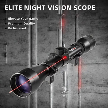 Combo Night Vision Thermal Green & Red Laser Scope 3-9x40 LPVO FFP Prism Optics for Tactical Hunting