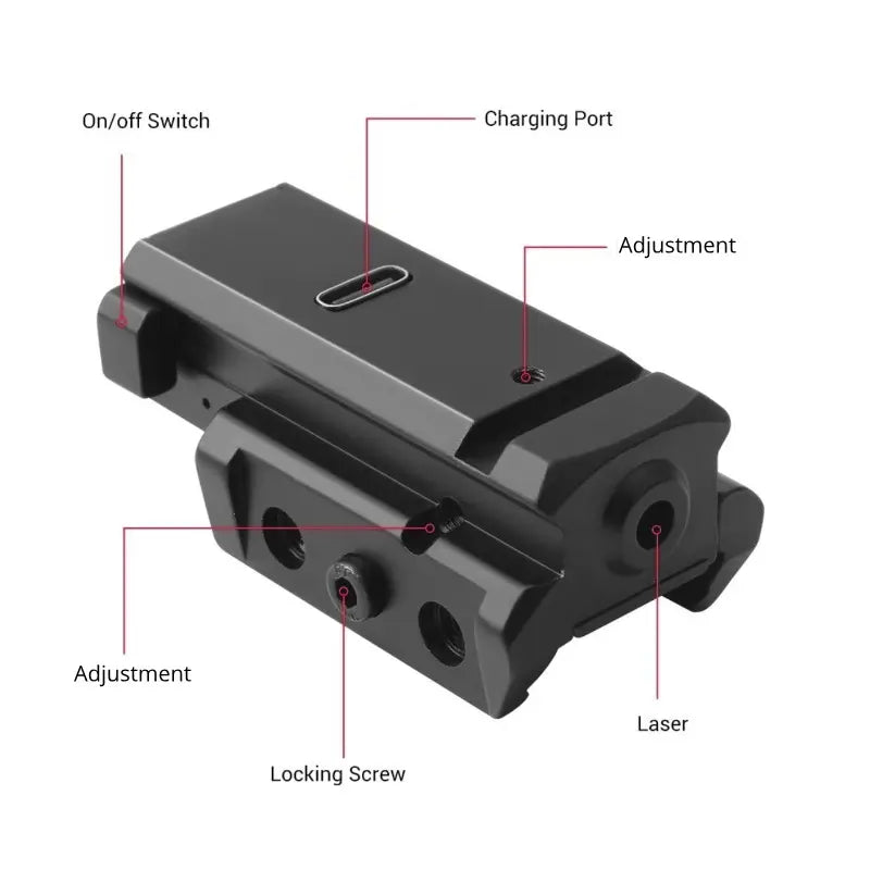 Red Laser Sight with Rechargeable Battery for Hunting and Shooting