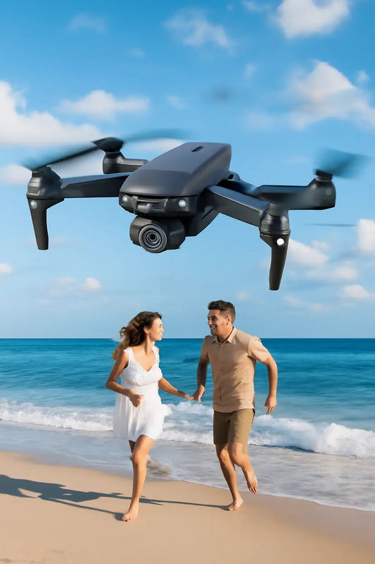 KFPLAN KF108 Drone following the user hands-free with the Smart Follow Me function
