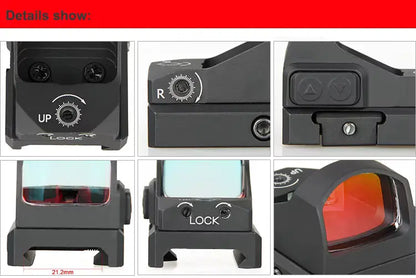 High Shockproof Metal Red Dot Sight – 1X Magnification, Waterproof, Fogproof, Rugged Build